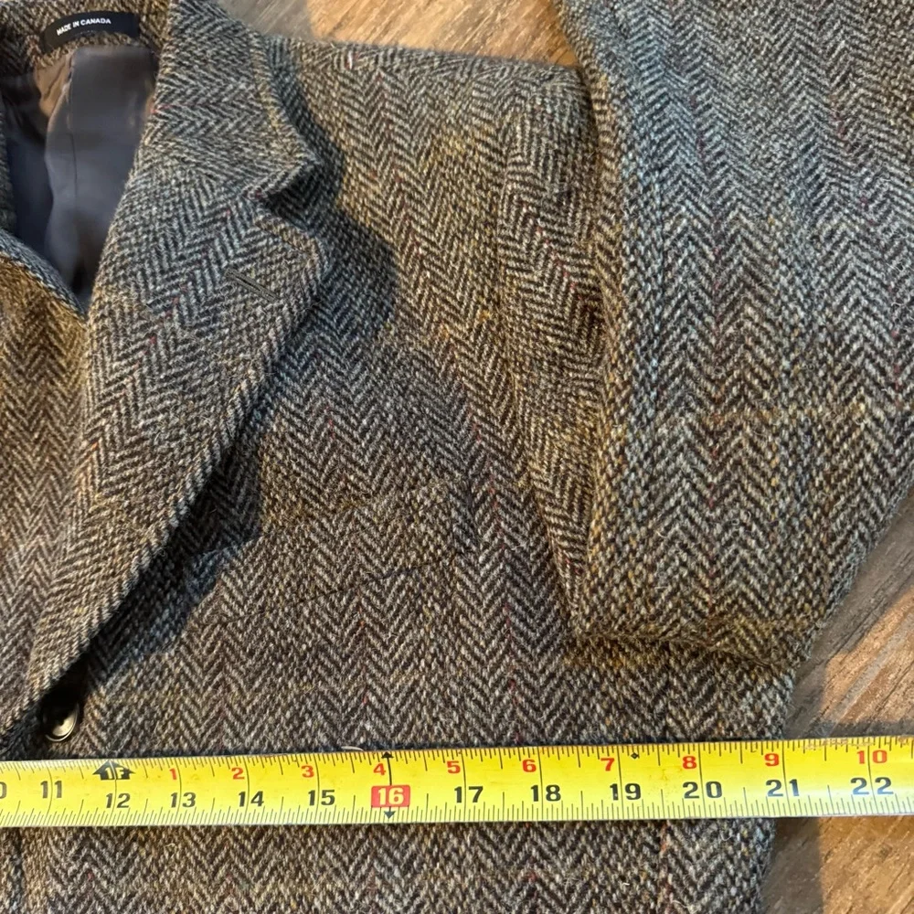 Harris Tweed Herringbone Sport Coat in Brown Autumn tones Sz 38S | Canada 🍁